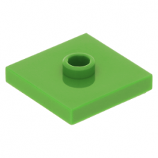 LEGO lapos elem 1 bütyökkel középen 2×2, világoszöld (87580)
